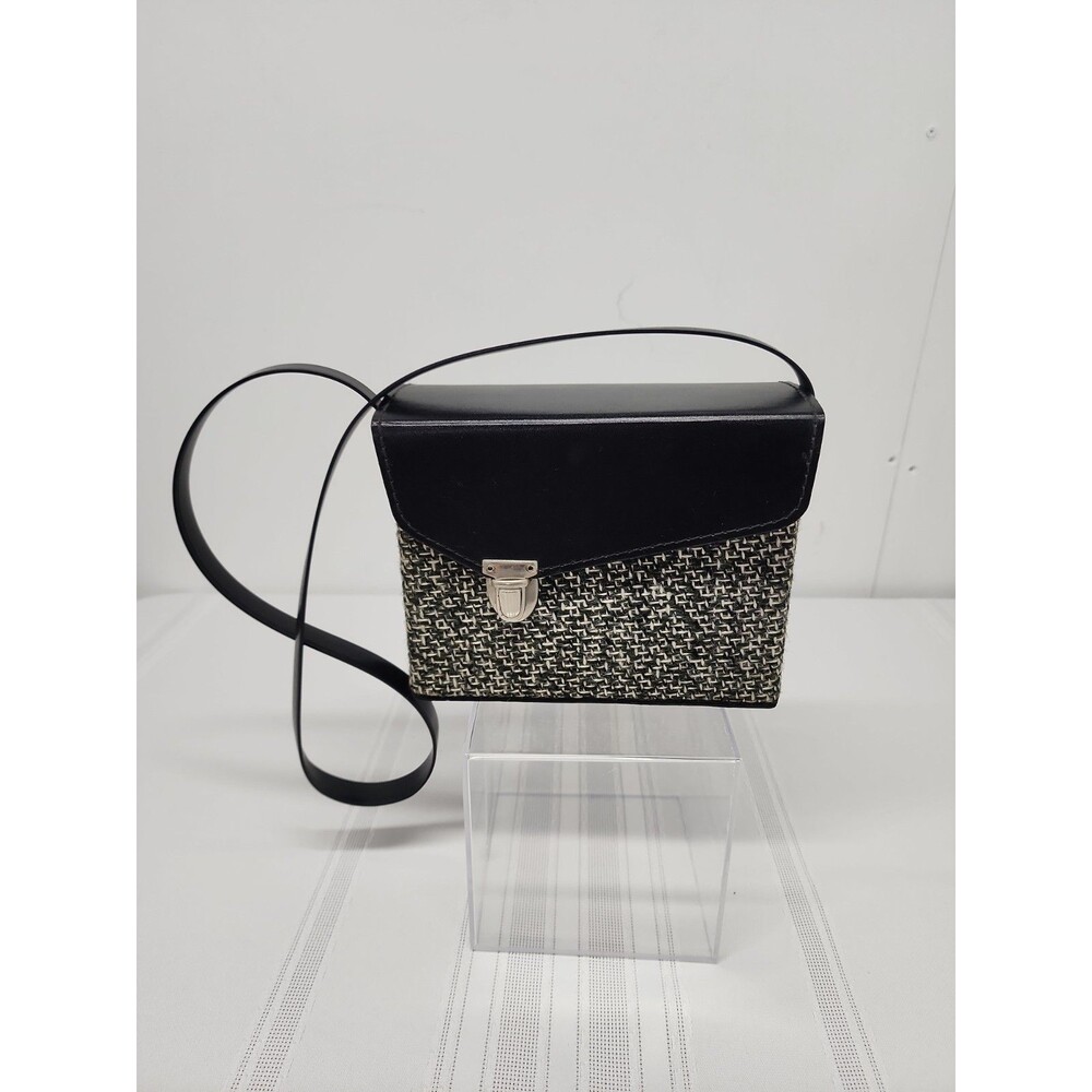 Mid-Century Camera~Binocular Bag Faux Leather~Tweed~Shoulder Strap Hip Mod